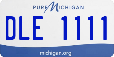MI license plate DLE1111
