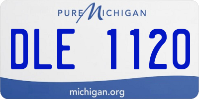 MI license plate DLE1120