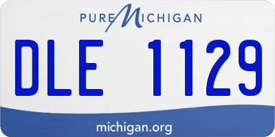 MI license plate DLE1129