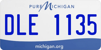 MI license plate DLE1135