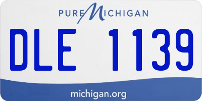 MI license plate DLE1139