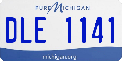 MI license plate DLE1141