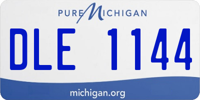 MI license plate DLE1144