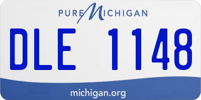 MI license plate DLE1148