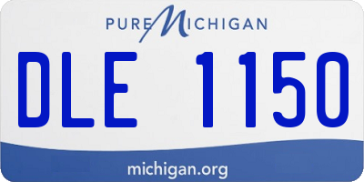 MI license plate DLE1150