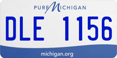 MI license plate DLE1156