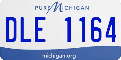 MI license plate DLE1164