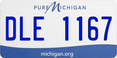 MI license plate DLE1167