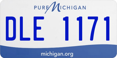 MI license plate DLE1171