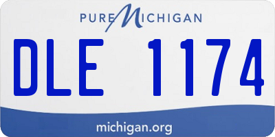 MI license plate DLE1174
