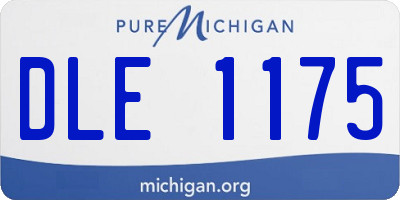 MI license plate DLE1175