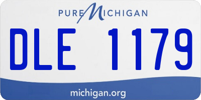 MI license plate DLE1179