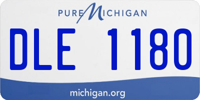 MI license plate DLE1180