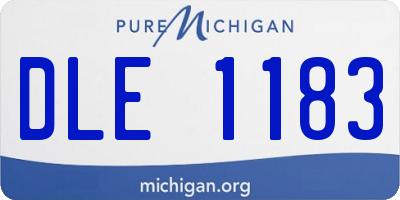 MI license plate DLE1183