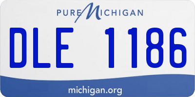 MI license plate DLE1186