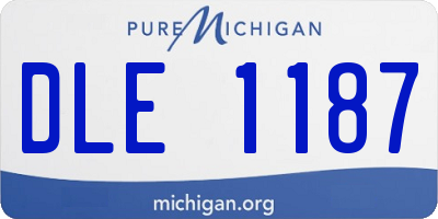 MI license plate DLE1187