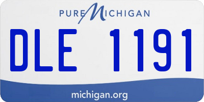 MI license plate DLE1191