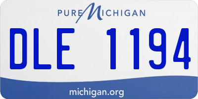 MI license plate DLE1194