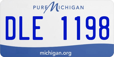 MI license plate DLE1198
