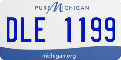 MI license plate DLE1199