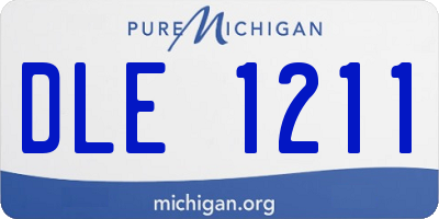 MI license plate DLE1211