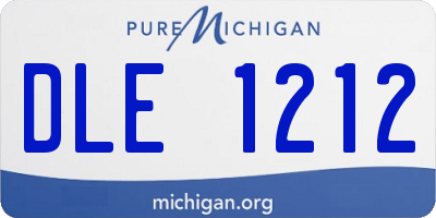 MI license plate DLE1212