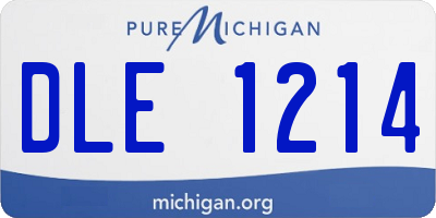 MI license plate DLE1214