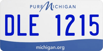 MI license plate DLE1215