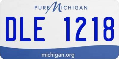 MI license plate DLE1218