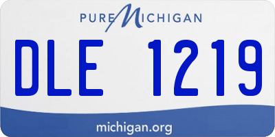 MI license plate DLE1219