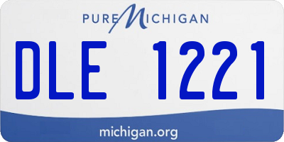 MI license plate DLE1221