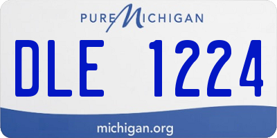 MI license plate DLE1224