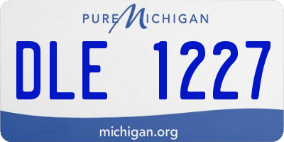 MI license plate DLE1227