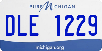 MI license plate DLE1229