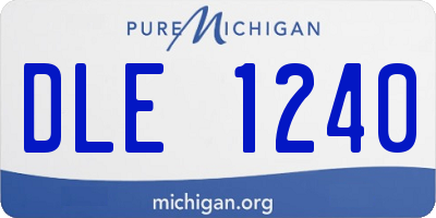 MI license plate DLE1240