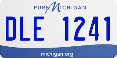MI license plate DLE1241