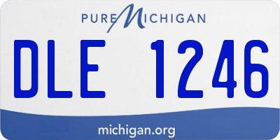 MI license plate DLE1246