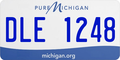 MI license plate DLE1248
