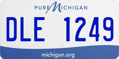 MI license plate DLE1249