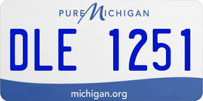 MI license plate DLE1251