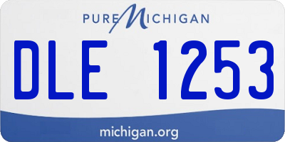 MI license plate DLE1253