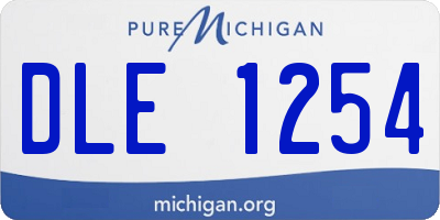 MI license plate DLE1254