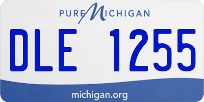 MI license plate DLE1255