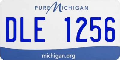 MI license plate DLE1256