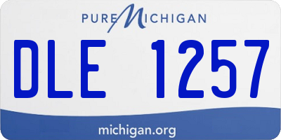 MI license plate DLE1257