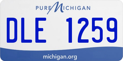 MI license plate DLE1259