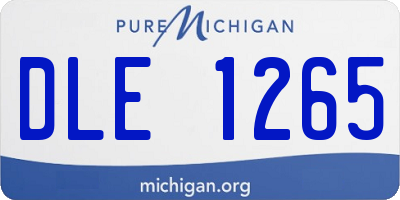 MI license plate DLE1265