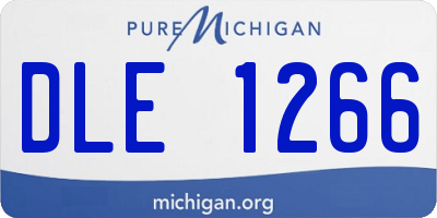 MI license plate DLE1266