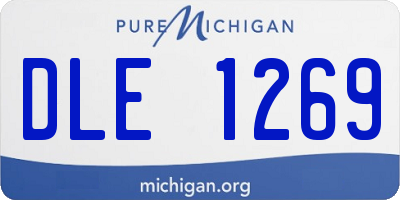 MI license plate DLE1269