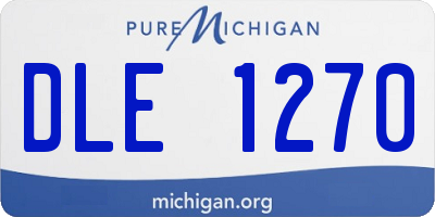 MI license plate DLE1270